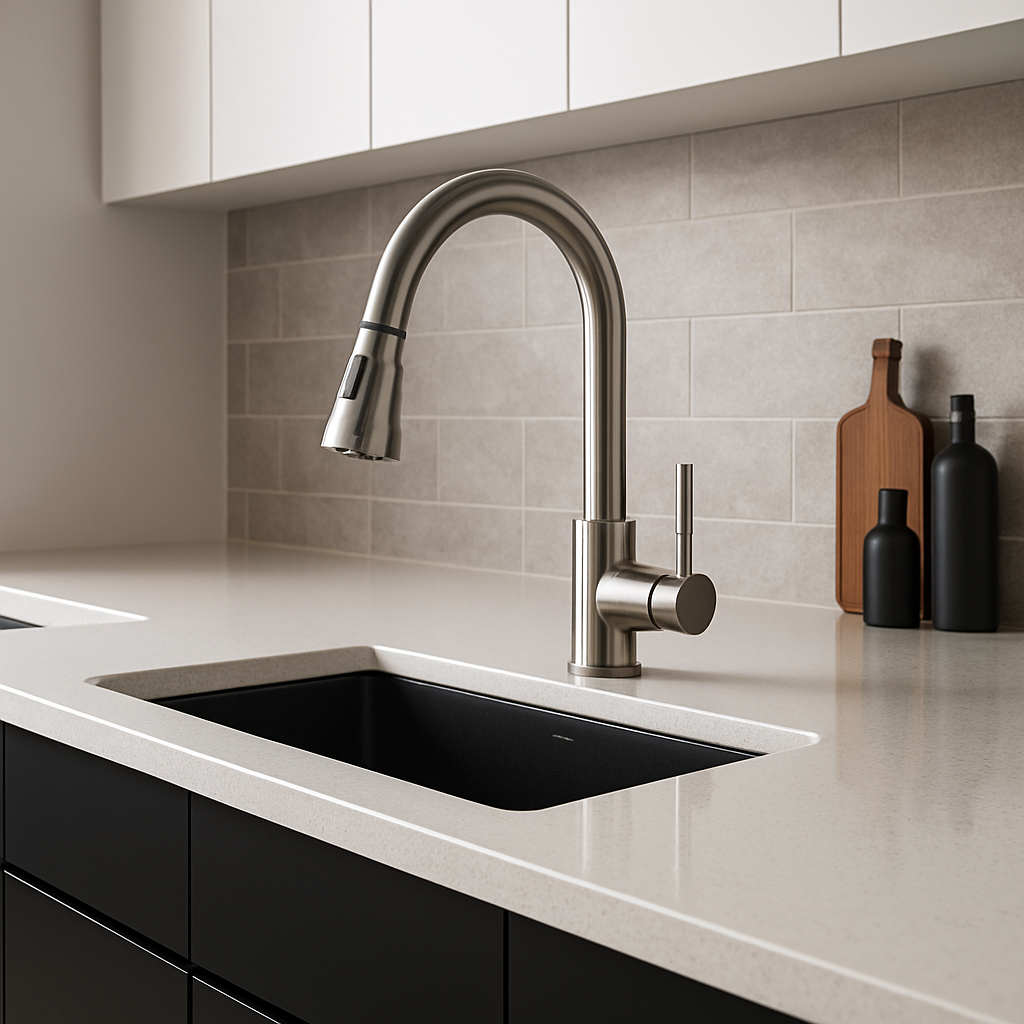 photographic Quisiera ver una cocina moderna que se enfoque la grifera pared piso